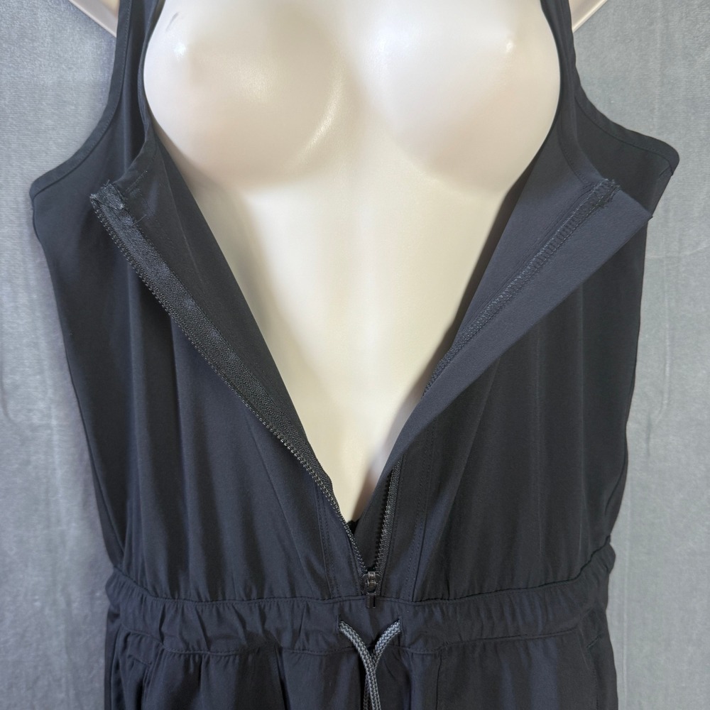 Athleta Expedition Skort Mini Dress Black Sleeveless Half Zip Active Womens 10 - Picture 7 of 16